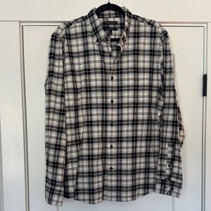 Banana Republic Black and White Plaid Shirt